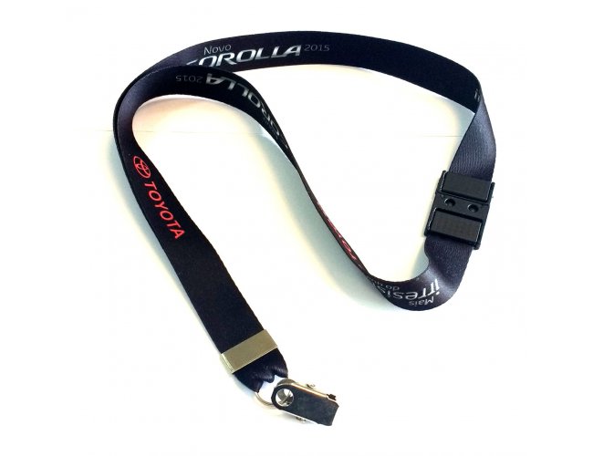 Cordo Para Crach Digital 20mm Com Trava de Segurana, Argola e Jacar (MB1254.0425)