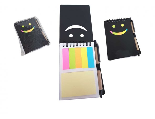 Bloco de Anotaes 13,5x10x1,4cm Com Autoadesivos e Caneta PT143324 (MB1856)