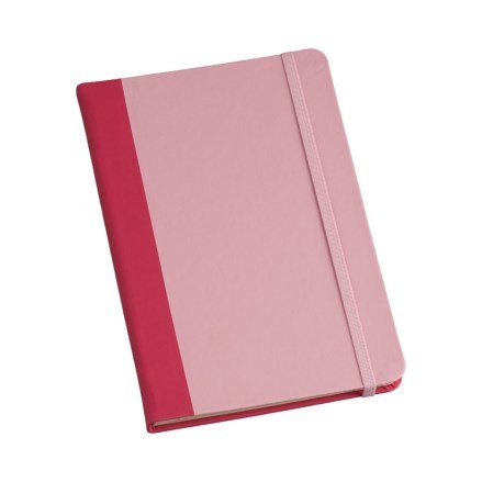Caderneta Tipo Moleskine 14x21cm Capa Rosa Beb Com Recorte Rosa Pink Sem Pauta LG3733 (MB1740)