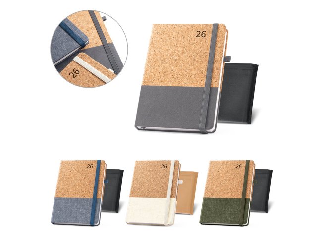 Agenda Em Cortia E Linho 21x14,8cm SP66199 (MB12450.1123)