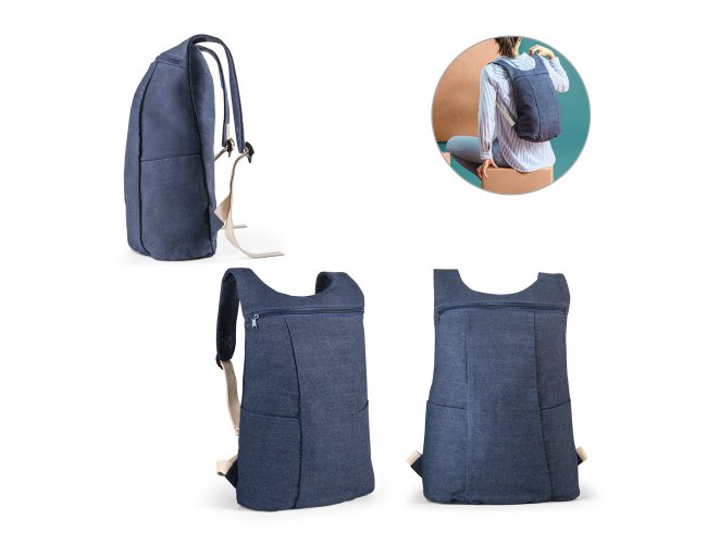 Mochila em Denim 40x29x13cm SP92094 (MB14446)