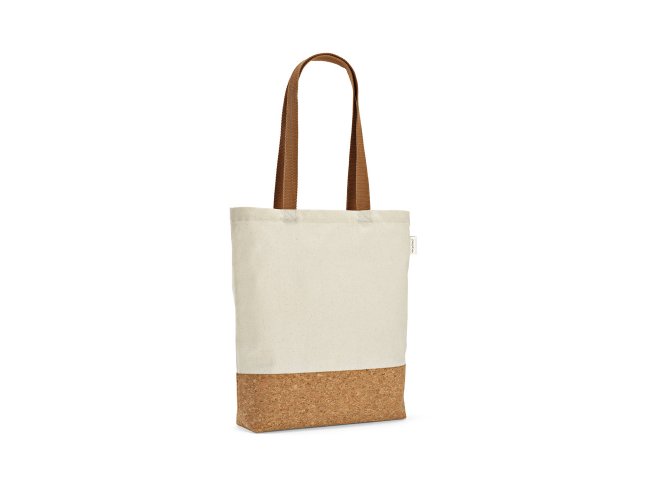 Sacola em Algodo Reciclado e Cortia 40x38x8cm SP92341 (MB11790+14.0225)