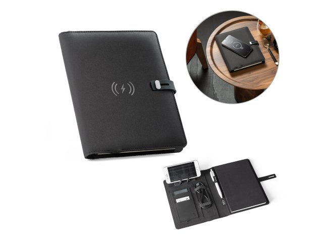 Pasta A5 16x22,5x2,5cm C/Pauta com Carregador Wireless SP53581 (MB119800.0924)