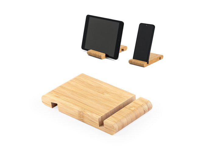 Suporte Para Celular Em Bambu 8X13X1,5cm SP 93640 (MB1620+14)