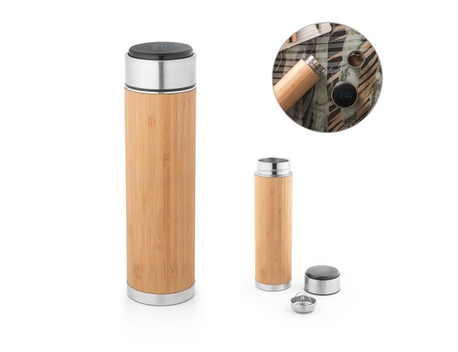 Garrafa Trmica Inox e Bambu 430ml SP94296 (MB15600+14.0125)