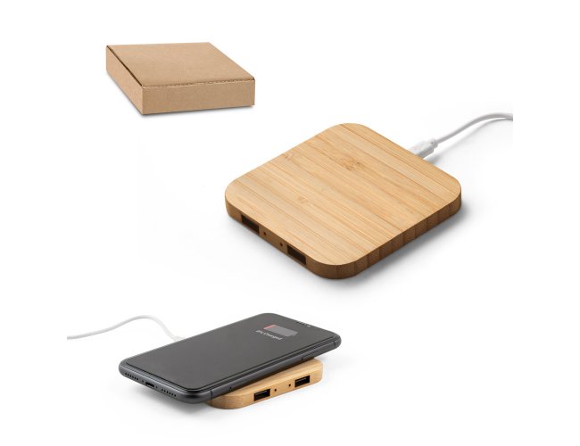 Carregador Wireless Em Bambu 15W SP97123 (MB14200.0225)