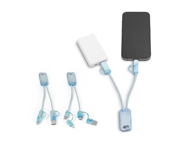 Cabo USB 6 em 1 em PET 100% Reciclado SP97191 (MB12350)
