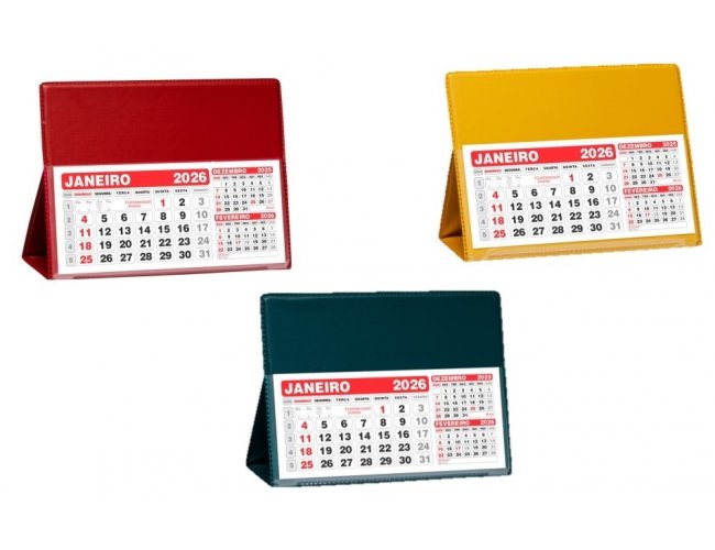 Calendrio de Mesa Pequeno em PVC LG42 Colorido (MB1169.1023)