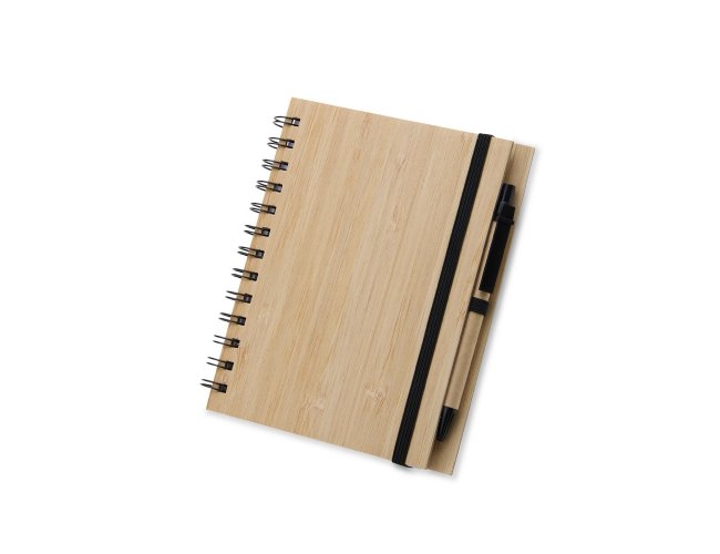 Bloco de Anotaes Bambu com Caneta 18x14,7x1,4cm C/ Pauta XB18748 (MB11139)