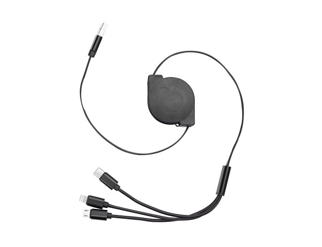 Cabo USB Retrtil 3 em 1 XB10338B / GF-E097 (MB1943)