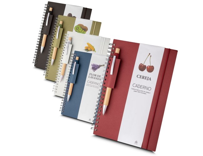 Caderno A5 Papel Reciclado 21x15cm XB15077/ASCAD008 - Sem Caneta (ASMB1815+14.0225)
