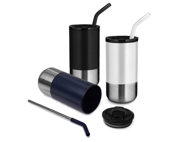 Copo Inox com Canudo 500ml XB14997 / AICO9150 (MB12680+14)