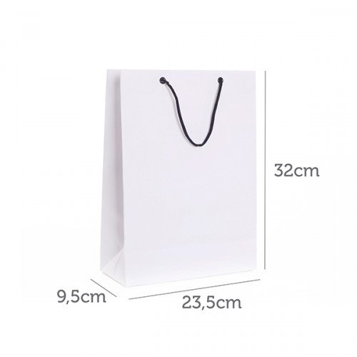 Sacola de Papel Branco 23,5x32x9,5cm CY2013 (MB1327.0824)
