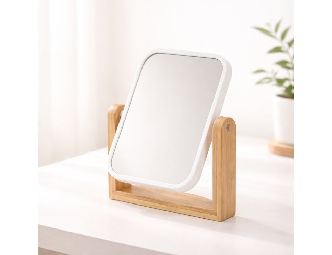 Espelho de Mesa Retangular Bambu 16,4x14,2cm XB19101 (MB11345)