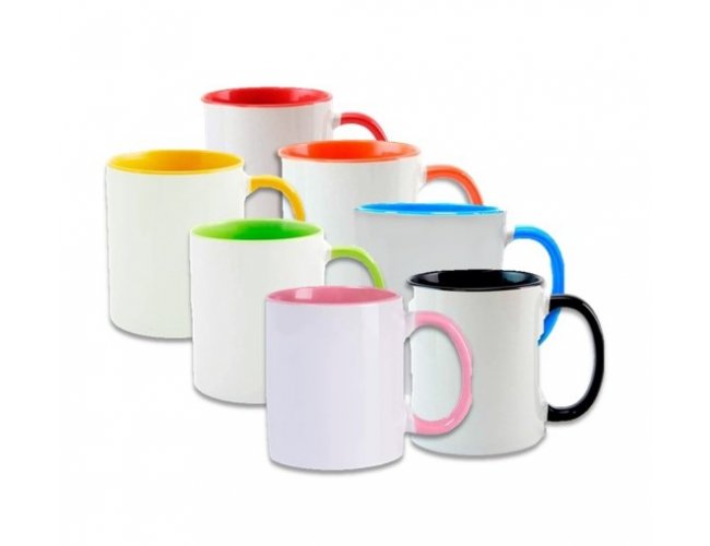 Caneca de Cermica Com Ala e Interior Colorido 325ml LG451 (MB11627.0425)