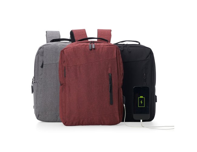 Mochila de Nylon 21L USB 42x30x17cm XB11329 (MB14600.0325)