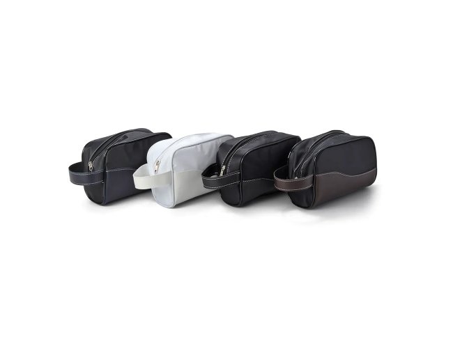 Necessaire de Couro Sinttico e Nylon 25x15x9cm XB14572 / AS201 (ASMB12348+14.0125)