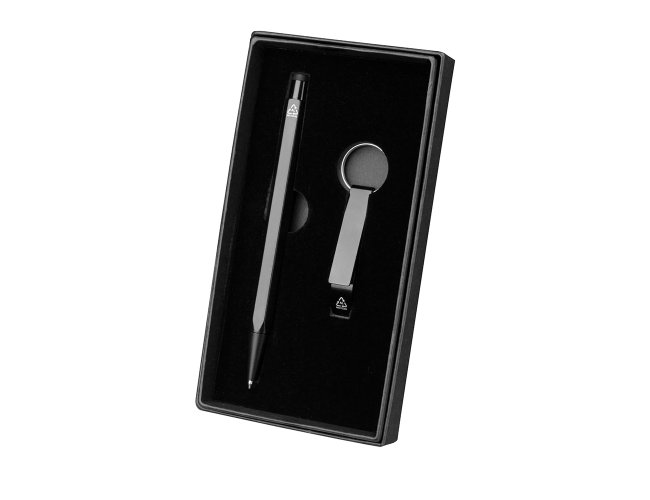 Conjunto Caneta e Chaveiro em Alumnio Reciclado AICJ110 (MB11470+14)