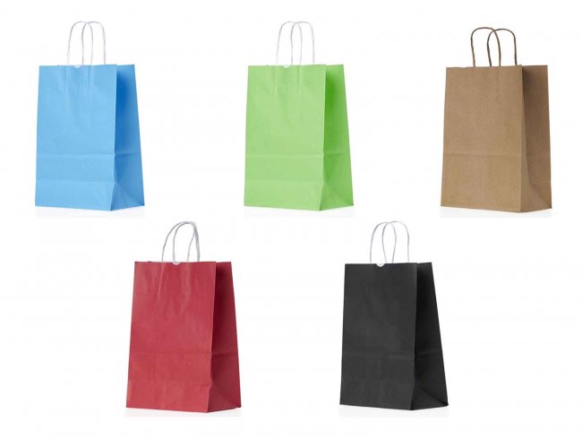 Sacola de Papel Kraft Colorida Tam. 18x26x10cm XB14751 (MB1190.0824)